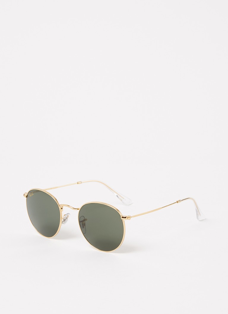 Ray-Ban Retro Heren Round Metal zonnebril RB3447 Goud - Deal