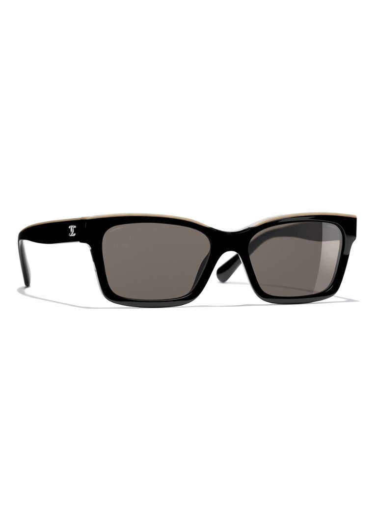 CHANEL Butterfly Dames VIERKANTE ZONNEBRIL Zwart - Deal
