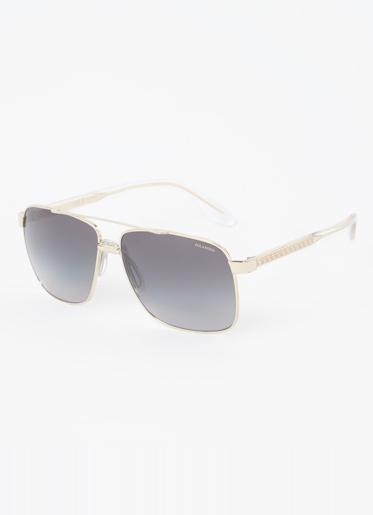 Versace Heren Piloten zonnebril gepolariseerd VE2174 Goud - Deal