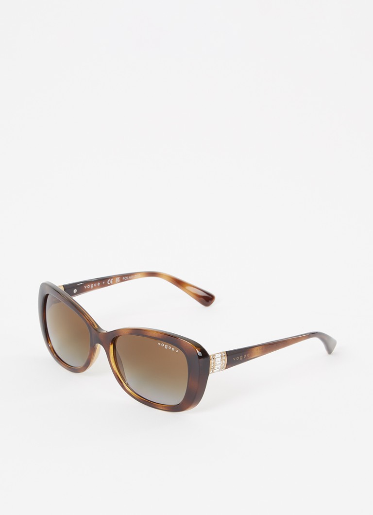 VOGUE Dames Butterfly zonnebril gepolariseerd VO2943SB Donkerbruin - Deal