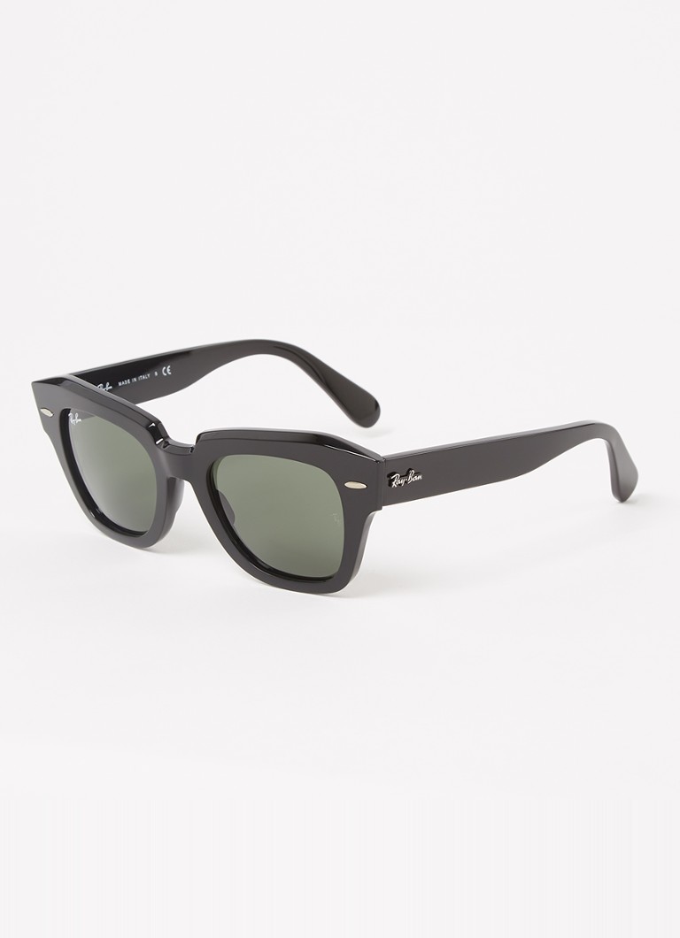Ray-Ban Cat Eye Heren State Street zonnebril RB2186 Zwart - Deal