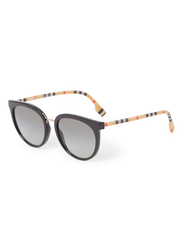 Burberry Wayfarer Dames Retro zonnebril BE4316 Zwart - Deal