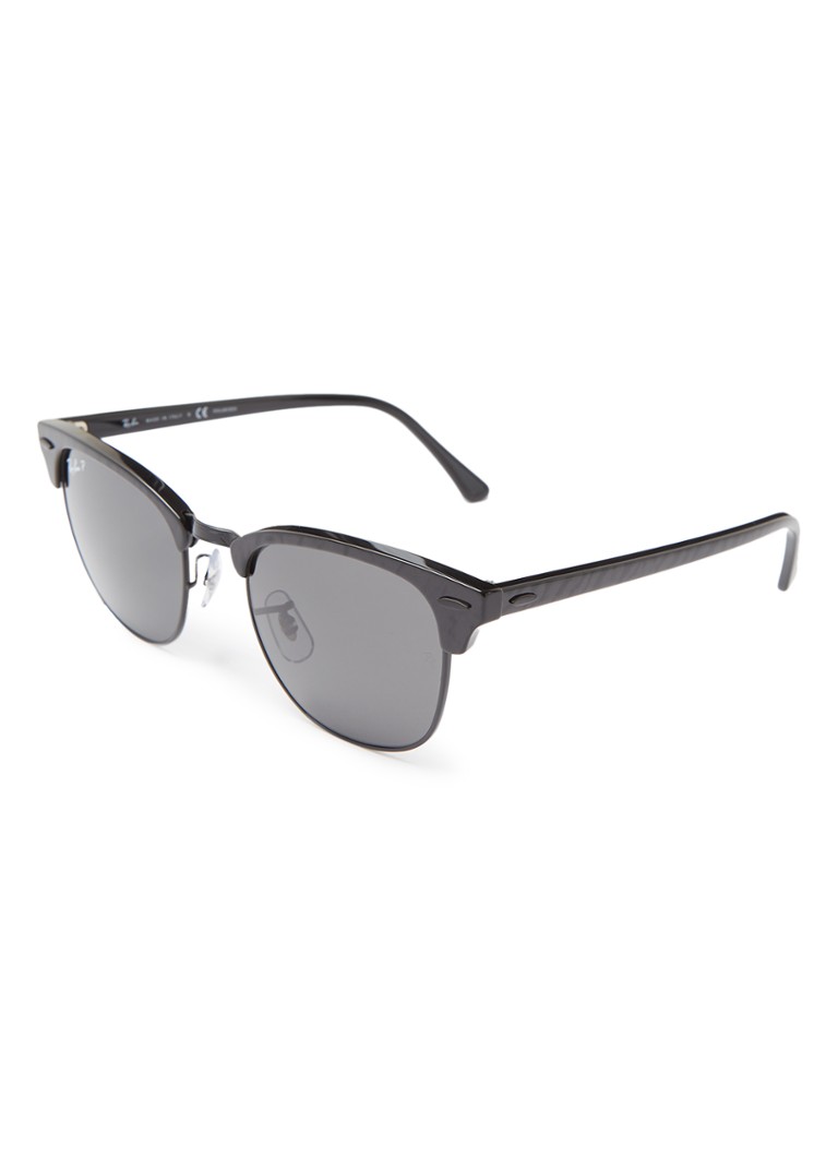 Ray-Ban Wayfarer Heren Clubmaster zonnebril gepolariseerd RB3016 Zwart - Deal