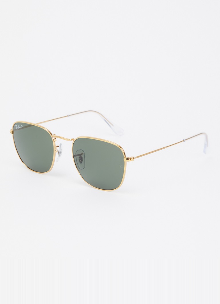 Ray-Ban Dames Frank zonnebril gepolariseerd RB3857 Goud - Deal