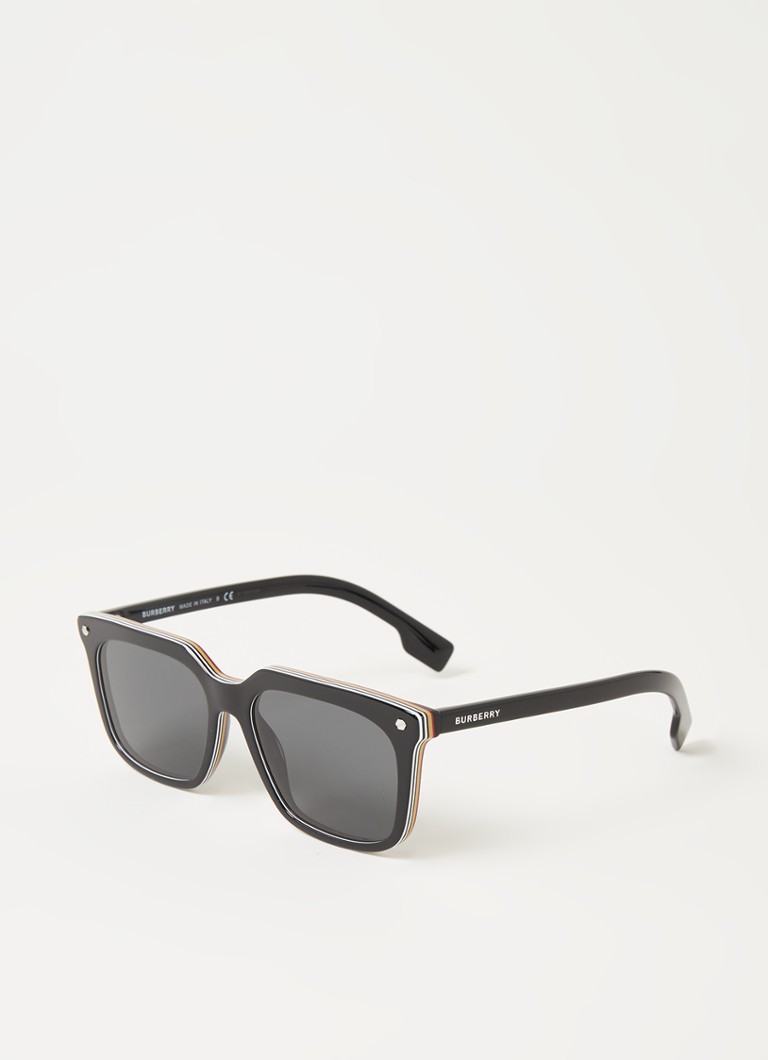 Burberry Wayfarer Heren Wayfarer zonnebril BE4337 Zwart - Deal