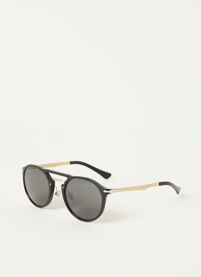 Persol Retro Heren Retro zonnebril gepolariseerd PO3264S Zwart - Deal