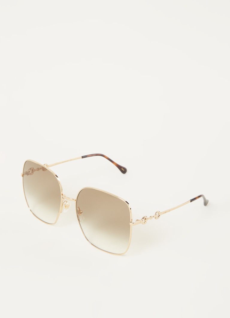 Gucci Retro Dames Retro zonnebril GG0879S Goud