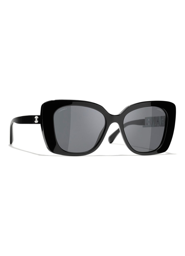 CHANEL Butterfly Dames VIERKANTE ZONNEBRIL Zwart - Deal