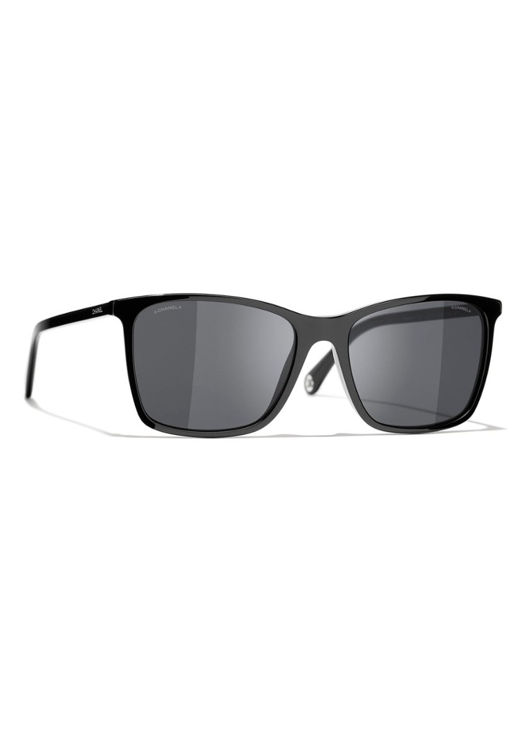 CHANEL Wayfarer Dames VIERKANTE ZONNEBRIL Zwart - Deal