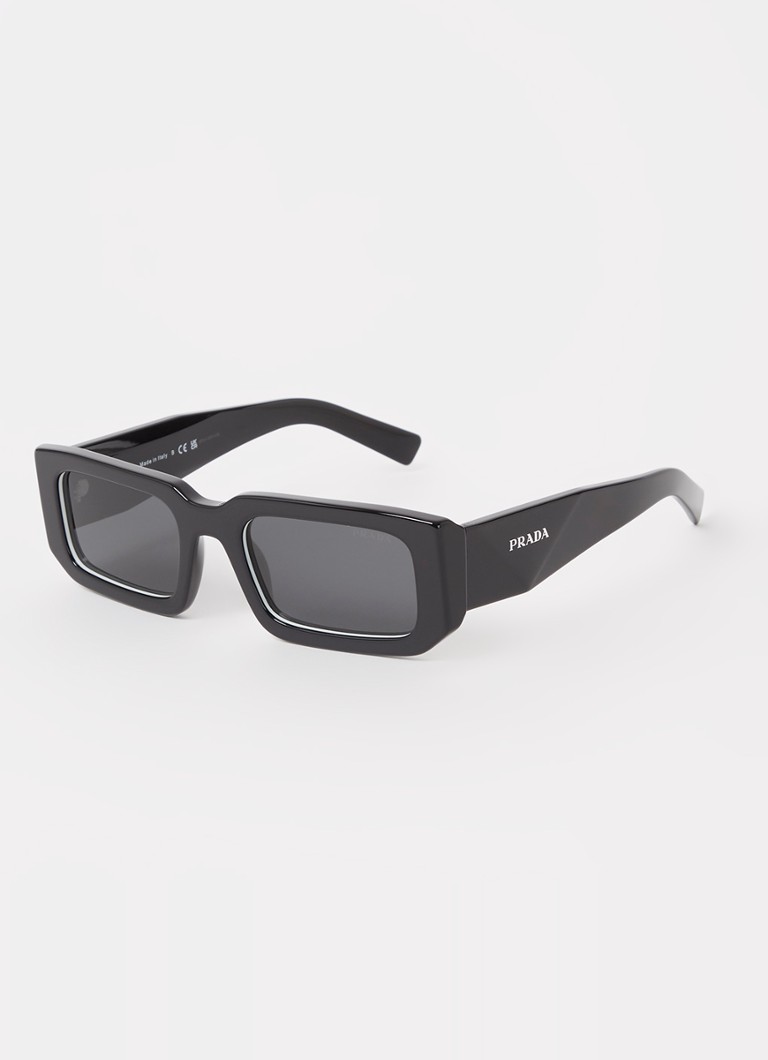 Prada Heren Retro zonnebril PR06YS Zwart - Deal