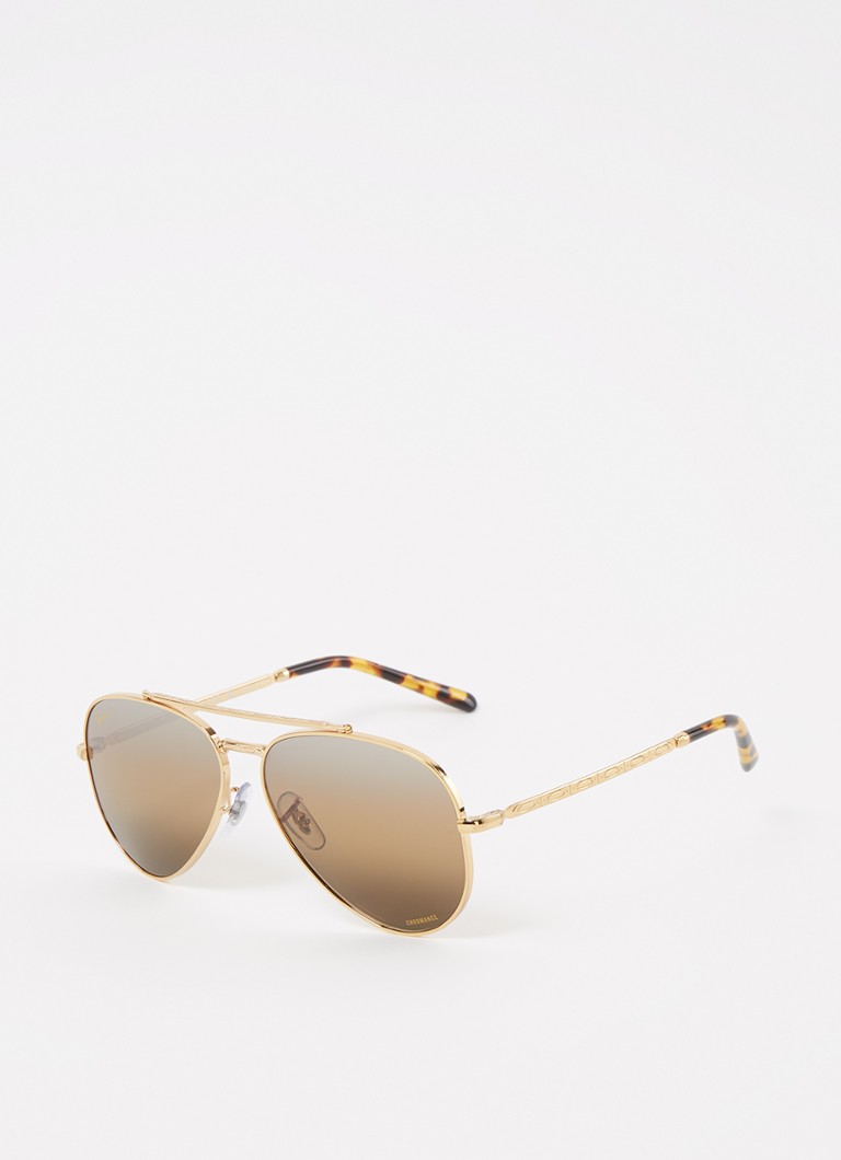 Ray-Ban Aviator Heren New Aviator zonnebril gepolariseerd RB3625 Goud