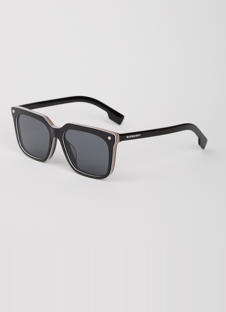Burberry Heren Carnaby zonnebril BE4337F Zwart - Deal