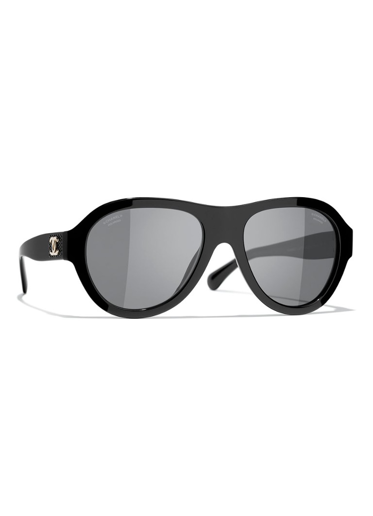 Aviator Dames OVALE ZONNEBRIL - Gepolariseerd, Zwart