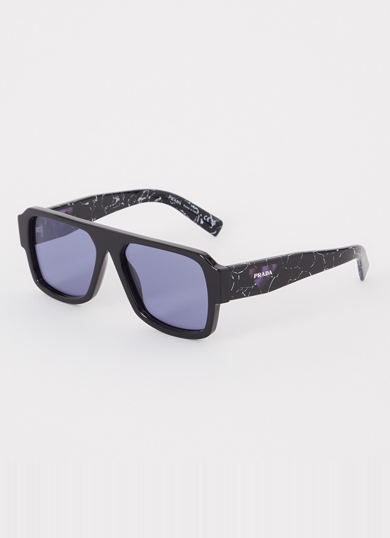 Prada Heren Piloten zonnebril PR22YS Zwart - Deal