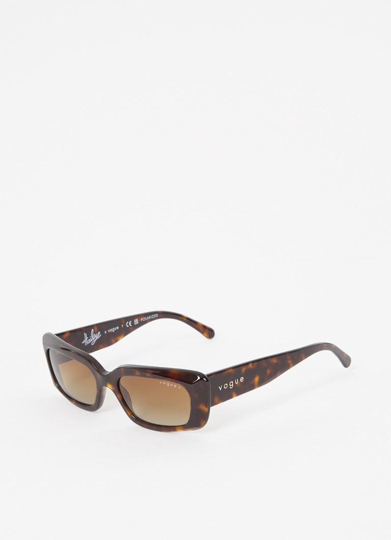 VOGUE Dames Wayfarer zonnebril gepolariseerd VO5440S Donkerbruin - Deal