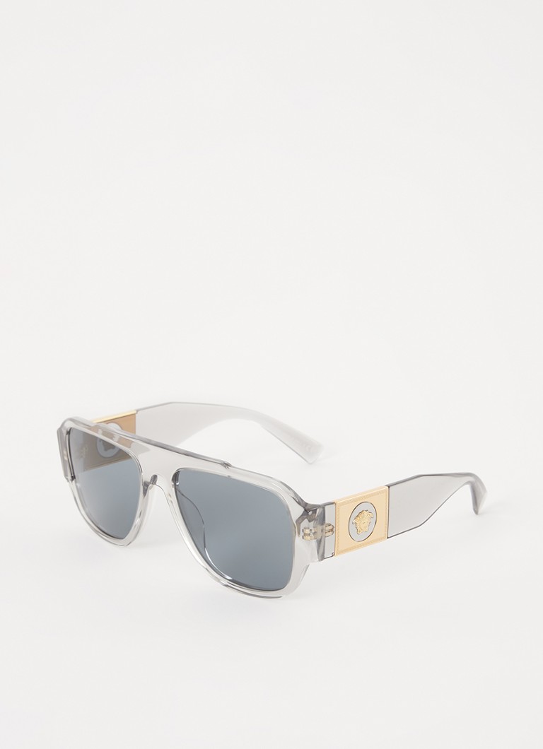 Versace Heren Piloten zonnebril VE4436U Lichtgrijs - Deal