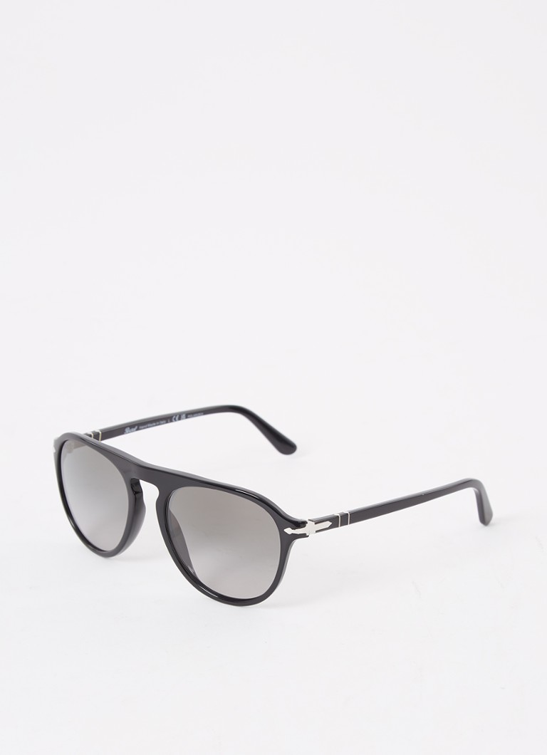 Persol Heren Piloten zonnebril gepolariseerd PO3302S Zwart - Deal