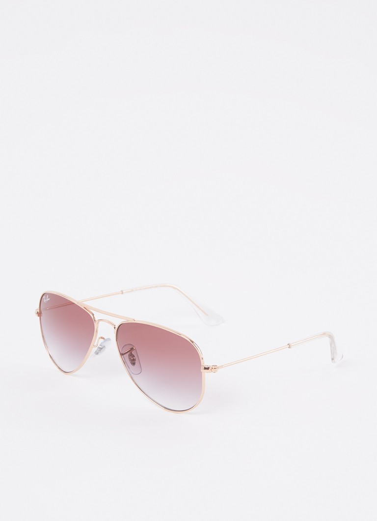 Ray-Ban Kinderen Aviator zonnebril RB9506S Roségoud - Deal
