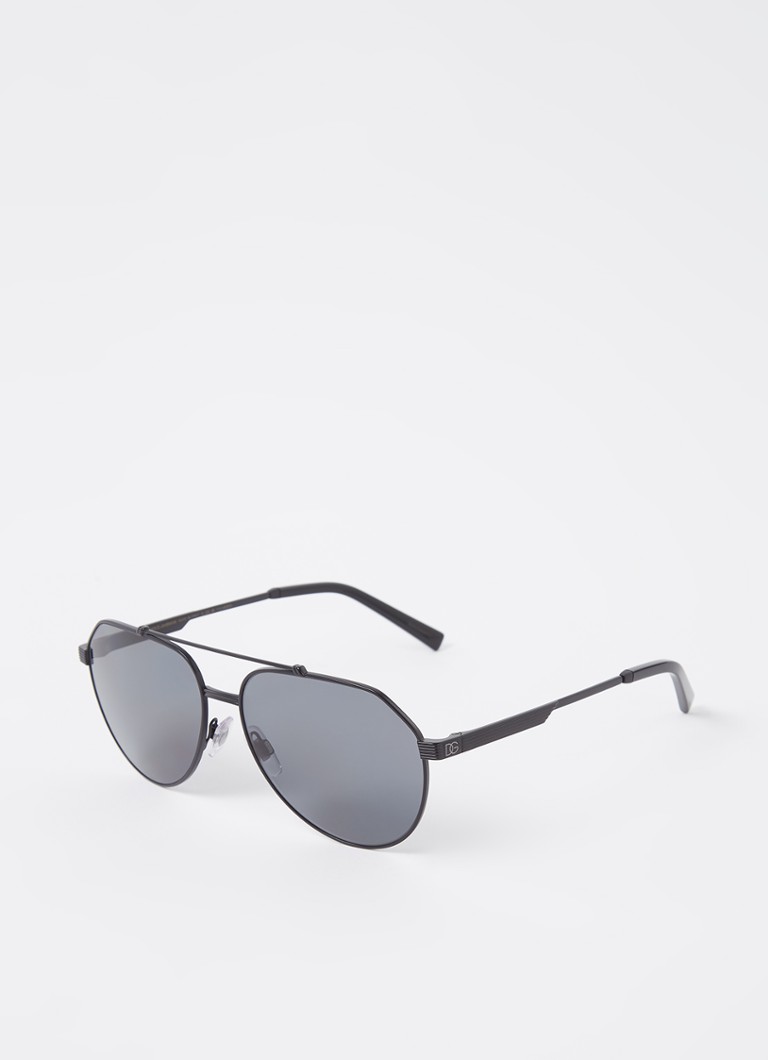 Dolce & Gabbana Heren Piloten zonnebril gepolariseerd DG2288 Zwart - Deal