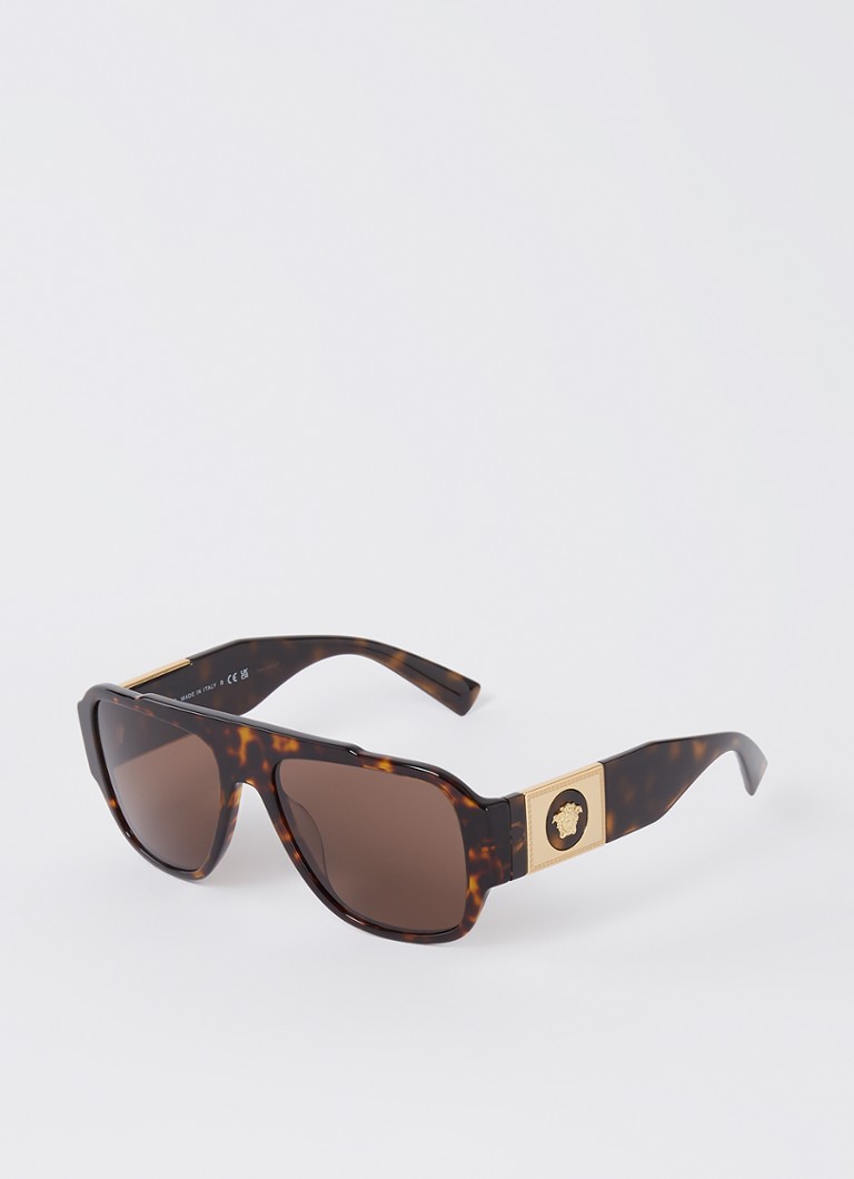 Versace Heren Piloten zonnebril VE4436U Bruin - Deal