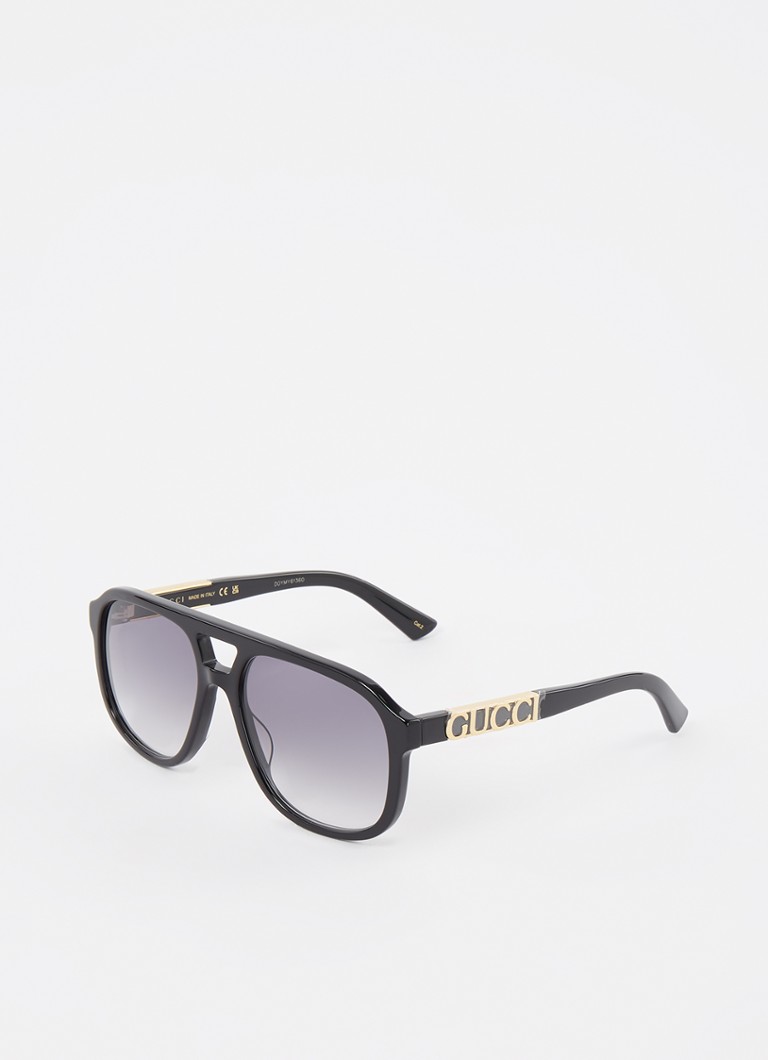 Gucci Heren Piloten zonnebril GG1188S Zwart - Deal