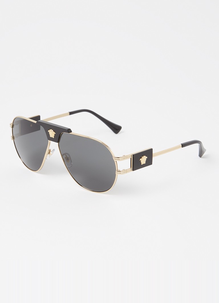 Versace Heren Piloten zonnebril VE2252 Goud