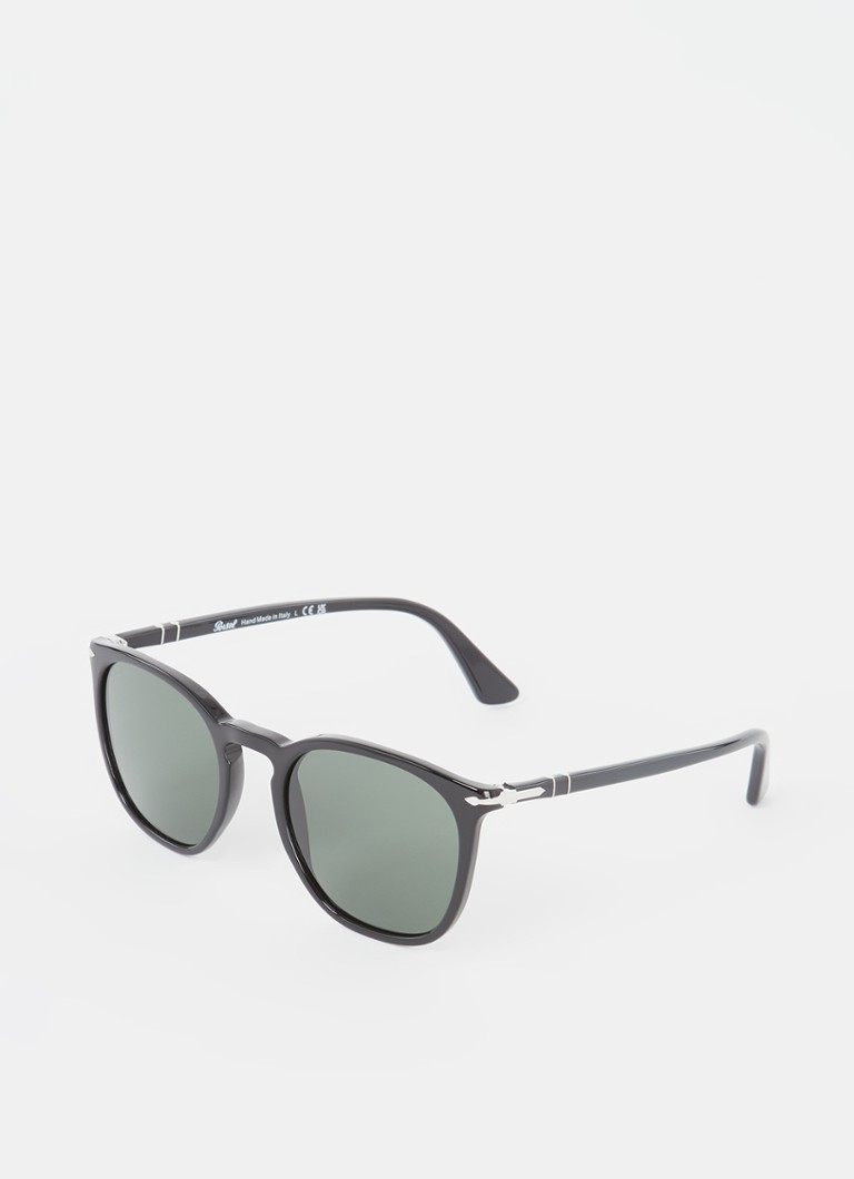 Persol Heren Retro zonnebril PO3316S Zwart - Deal