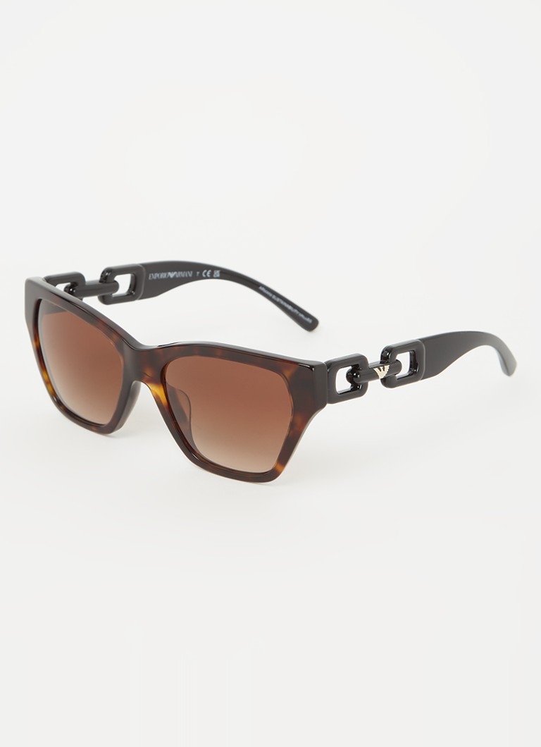 Armani Dames Wayfarer zonnebril EA4203U Donkerbruin - Deal