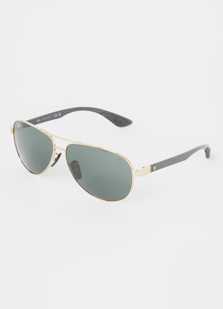 Ray-Ban Heren Scuderia Ferrari zonnebril gepolariseerd RB8331M Goud - Deal