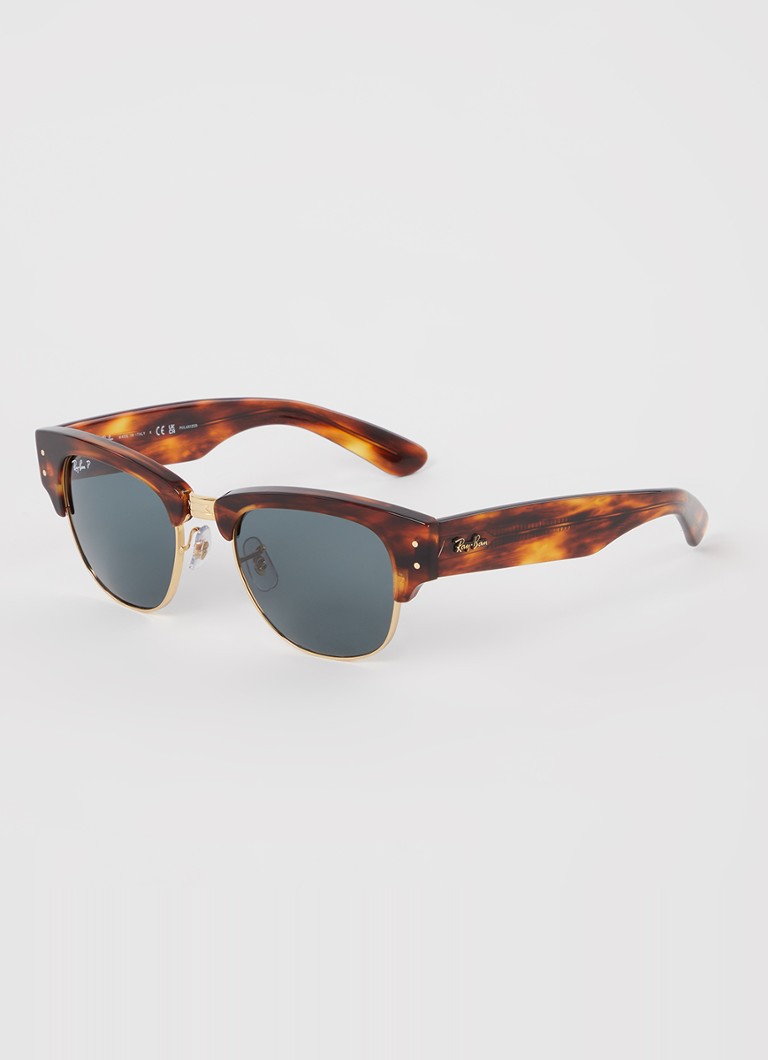 Ray-Ban Heren Mega Clubmaster zonnebril gepolariseerd RB0316S Bruin - Deal