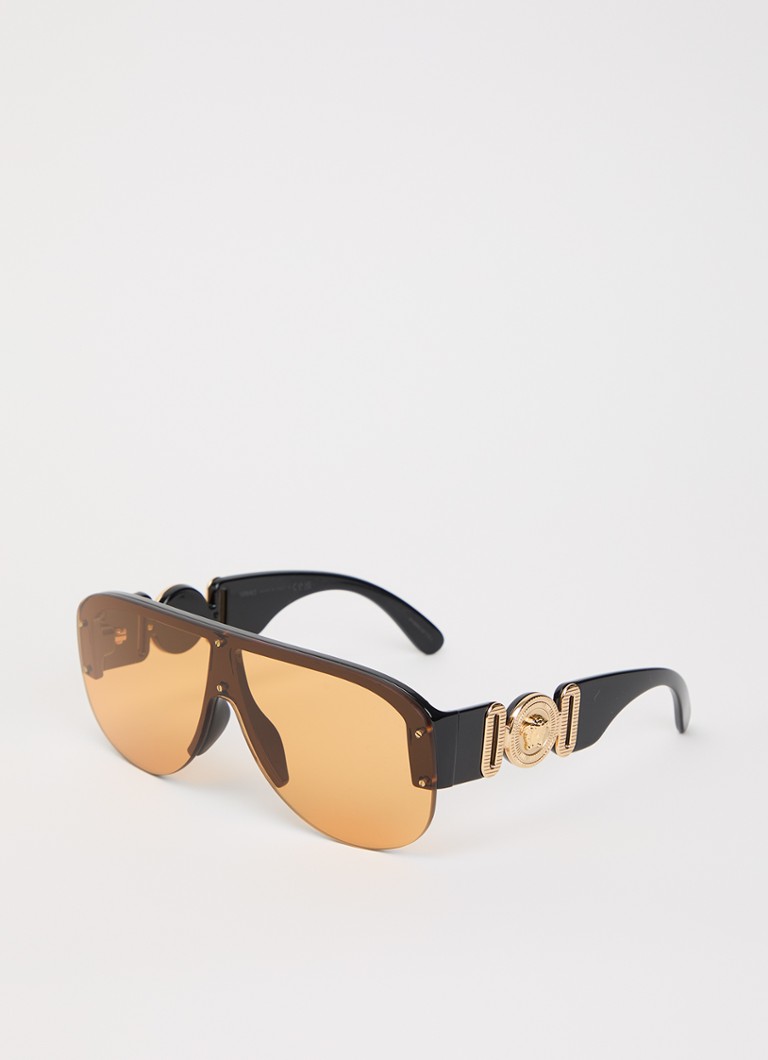 Versace Heren Piloten zonnebril VE4391 Zwart - Deal