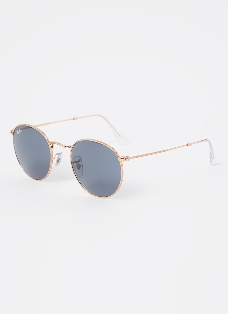 Ray-Ban Heren Round Metal zonnebril RB3447 Brons - Deal