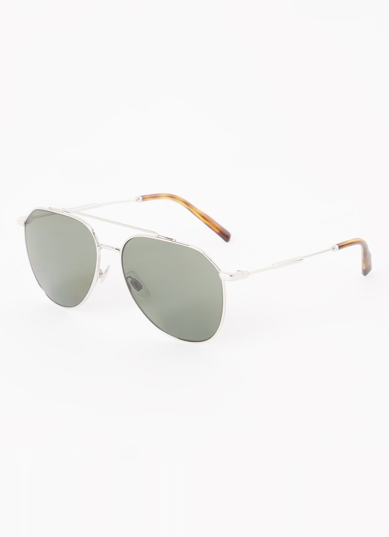 Dolce & Gabbana Heren Piloten zonnebril gepolariseerd DG2296 Zilver - Deal