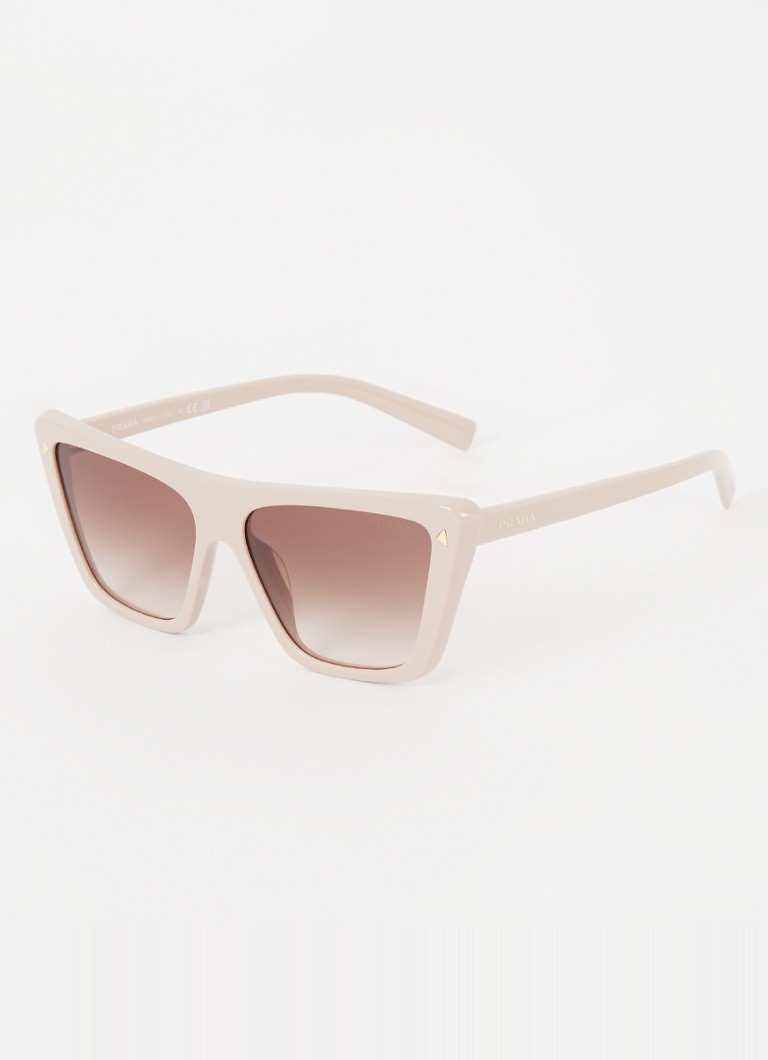 Prada Dames Cat Eye zonnebril PR21ZS Donkerbeige - Deal
