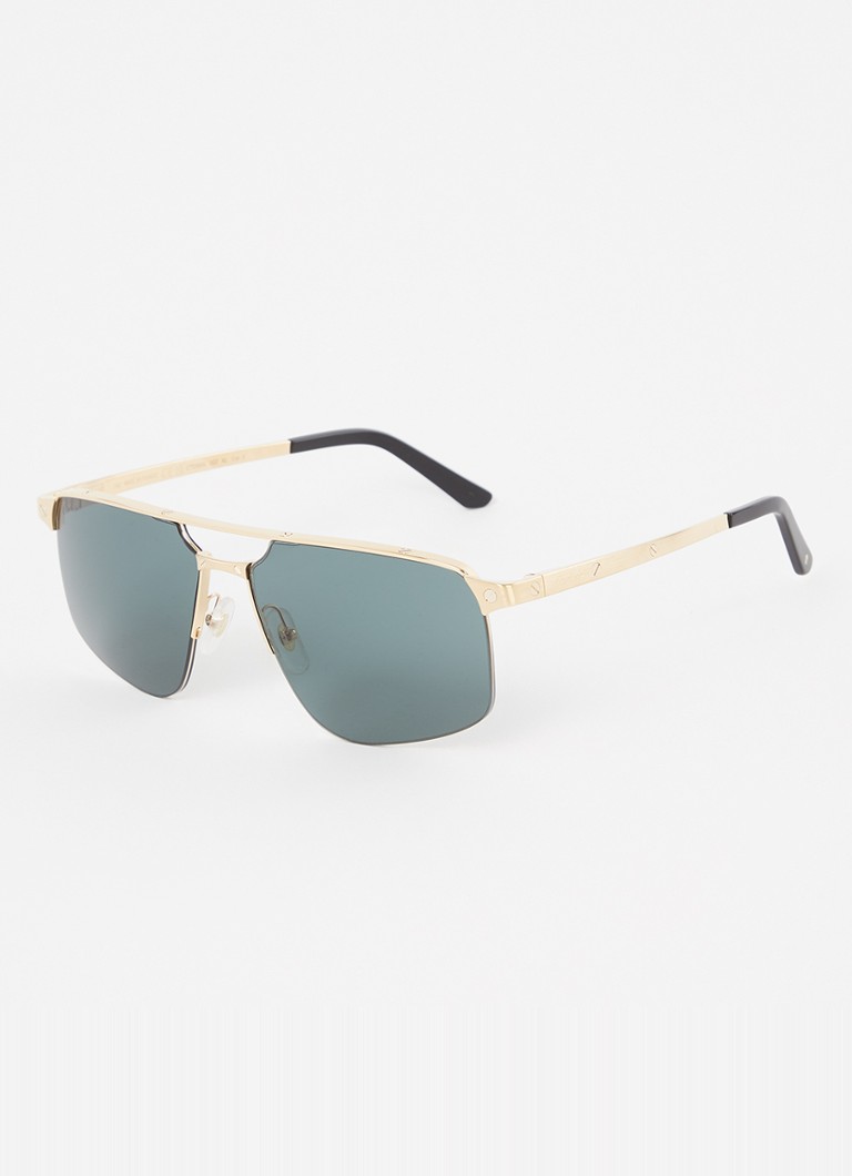 Cartier Heren Zonnebril CT0385S Goud - Deal