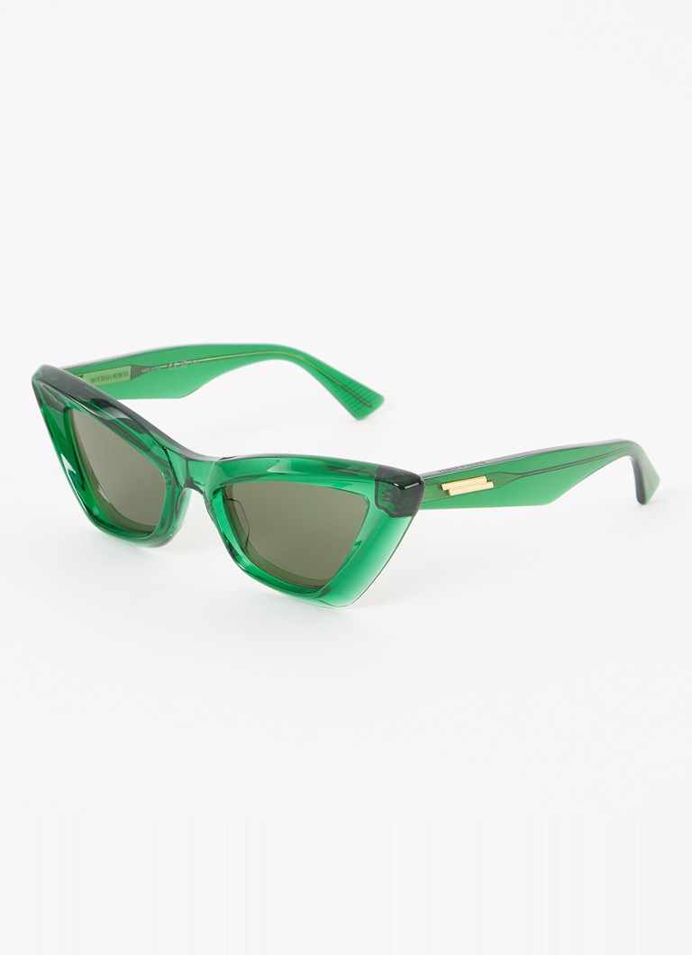 Bottega Veneta Dames Cat Eye zonnebril BV1101S Groen