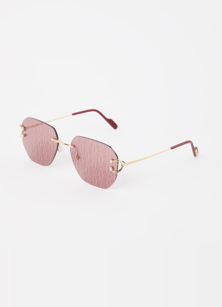 Cartier Heren Zonnebril CT0394S Goud - Deal