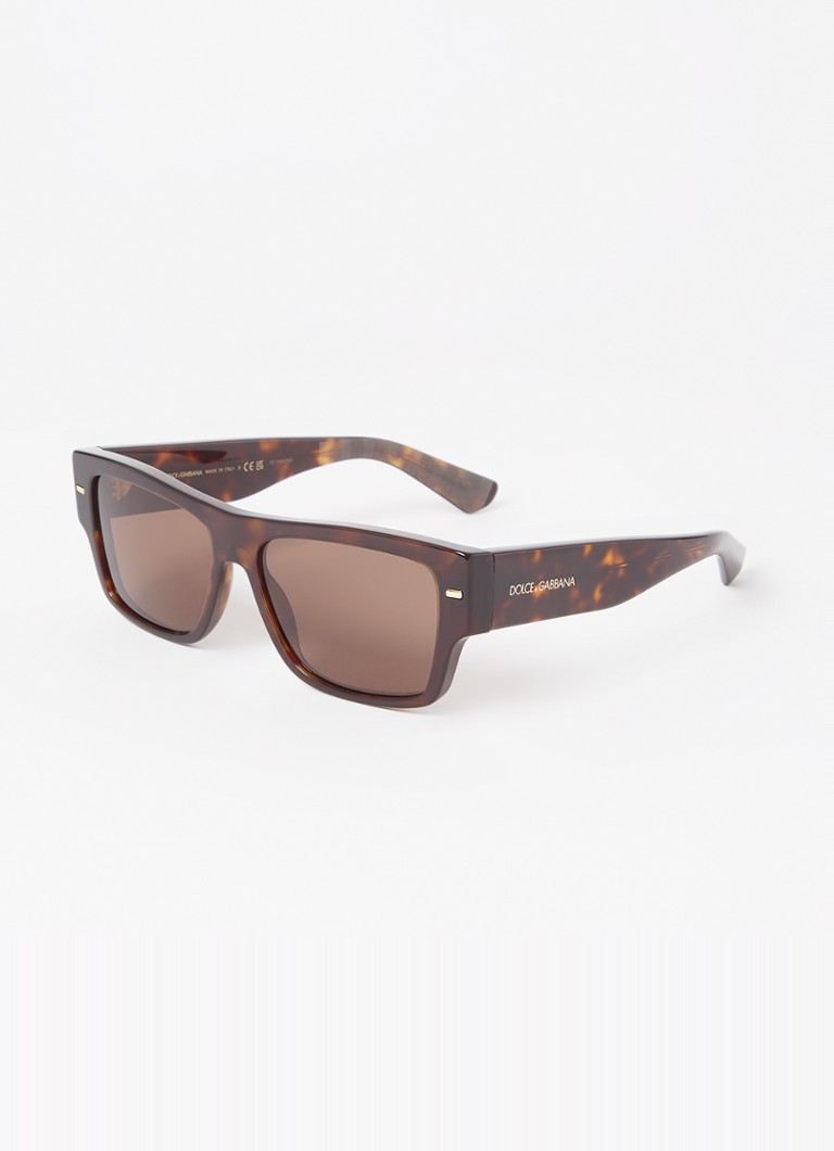 Dolce & Gabbana Heren Wayfarer zonnebril DG4451 Bruin