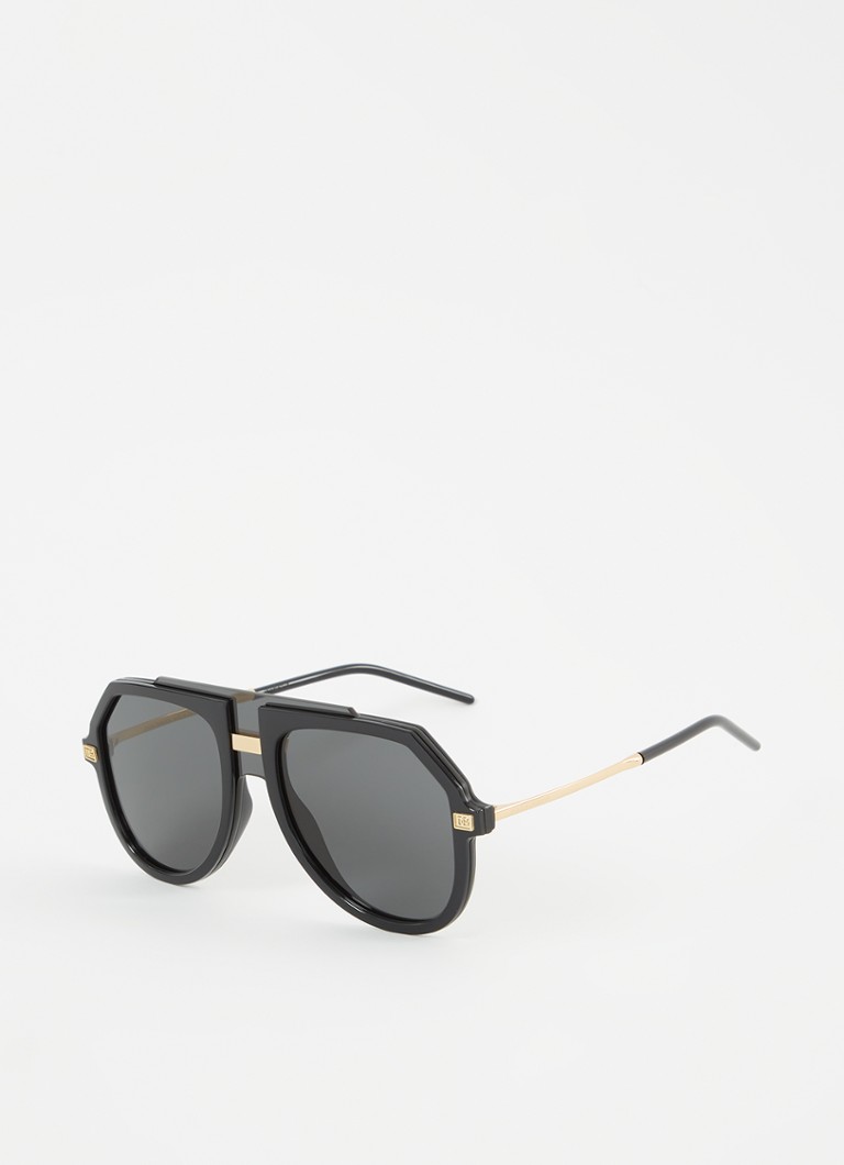 Dolce & Gabbana Heren Piloten zonnebril DG6195 Zwart
