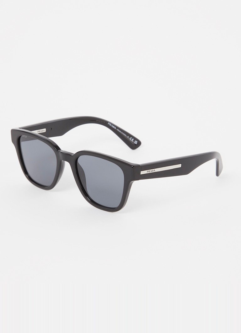Prada Heren Wayfarer zonnebril PRA04S Zwart - Deal