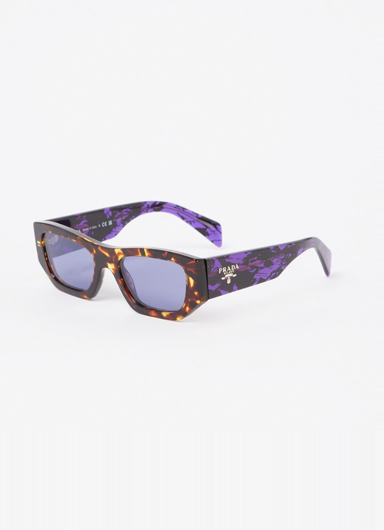 Prada Heren Retro zonnebril PRA01S Donkerbruin - Deal