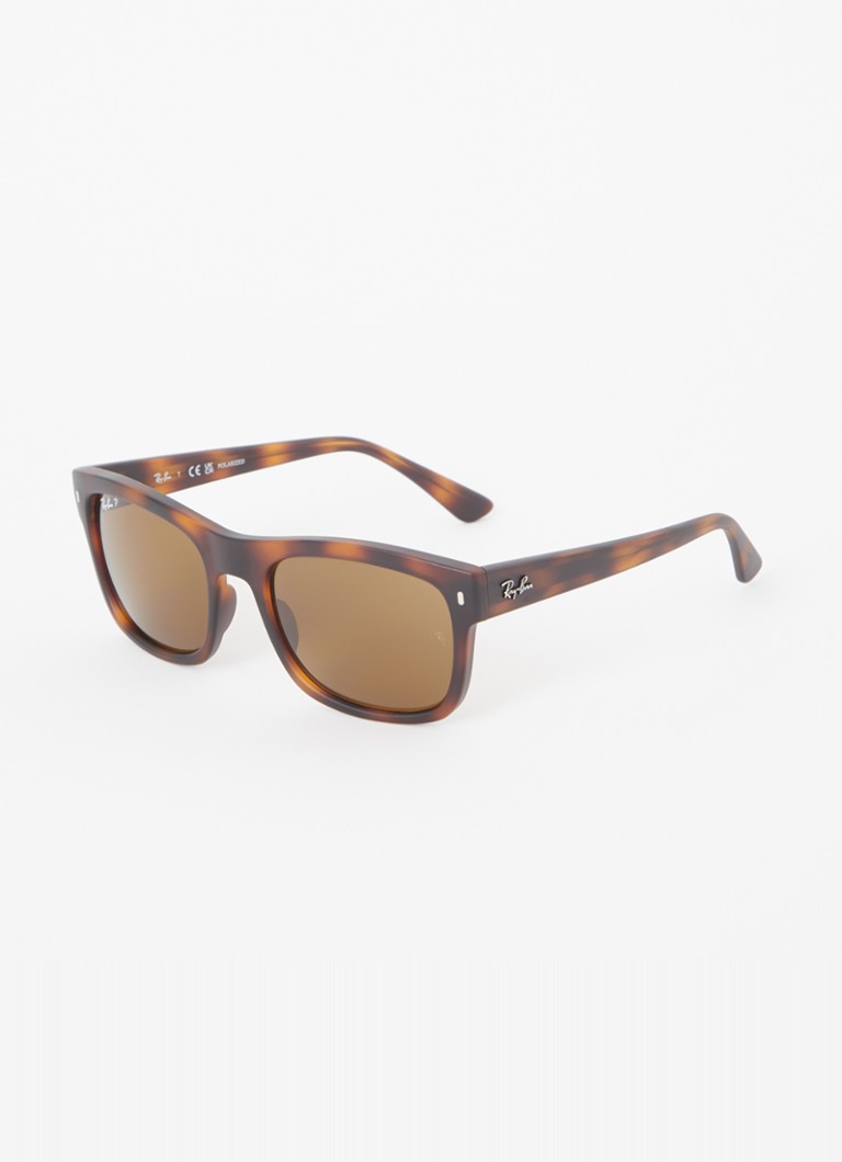 Ray-Ban Heren Wayfarer zonnebril gepolariseerd RB4428 Bruin - Deal