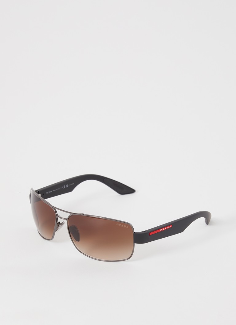 Prada Linea Rossa Heren Zonnebril PS50ZS Zilver - Deal