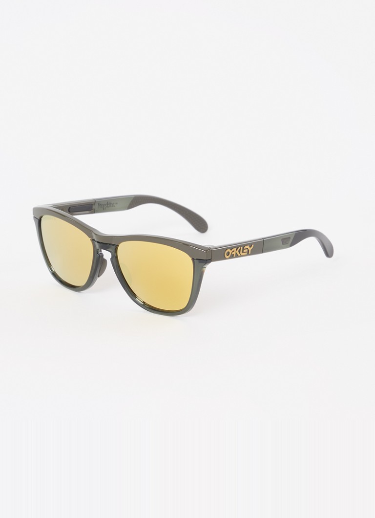 Oakley Heren Frogskins Range zonnebril gepolariseerd OO9284 Bronsgroen - Deal