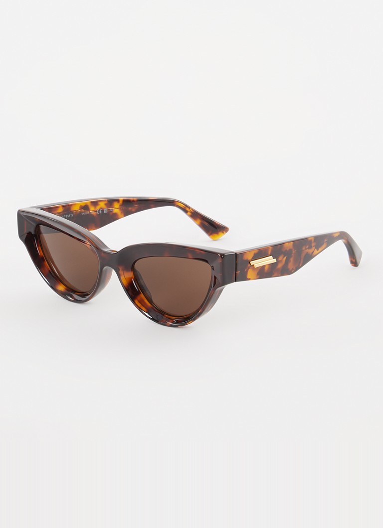 Bottega Veneta Dames Cat Eye zonnebril BV1249S Donkerbruin - Deal