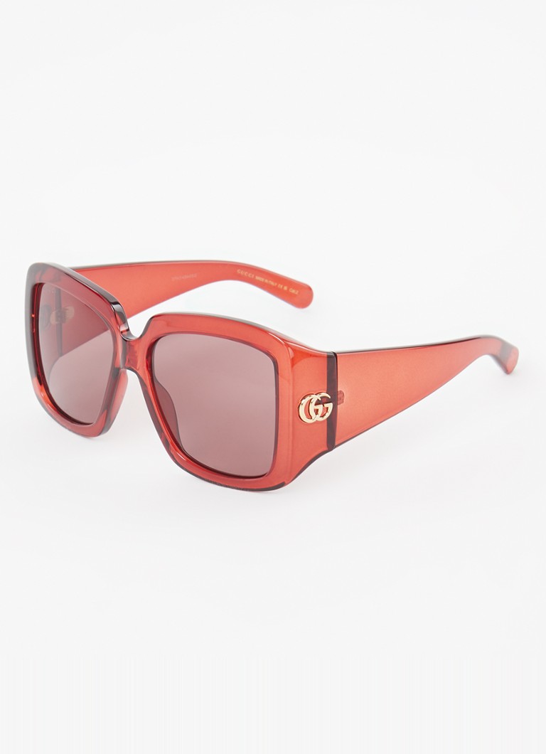 Gucci Dames Butterfly zonnebril GG1402S Bordeauxrood - Deal