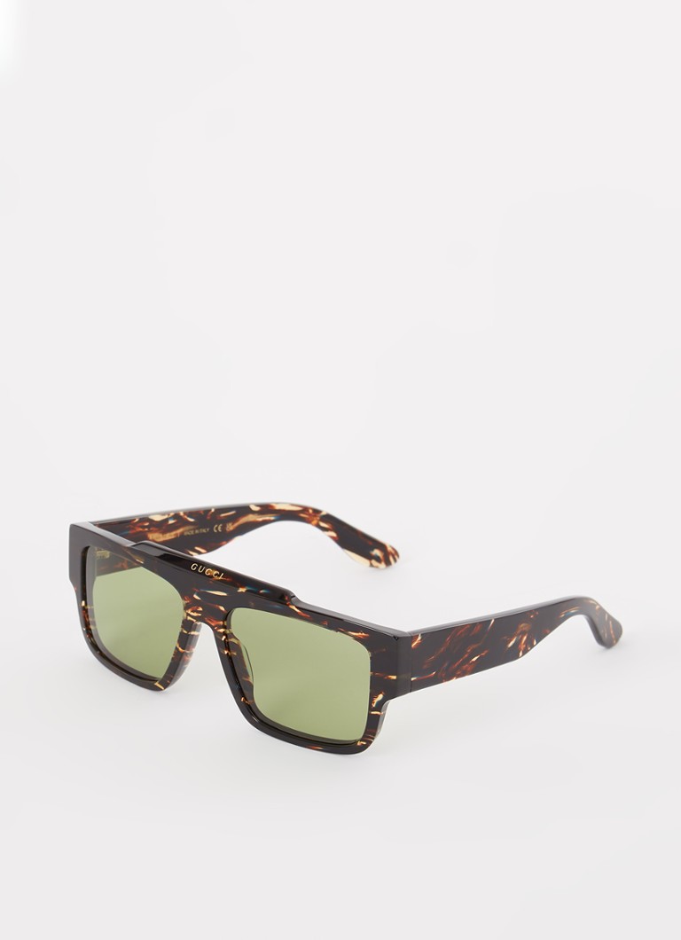 Gucci Heren Wayfarer zonnebril GG1460S Donkerbruin