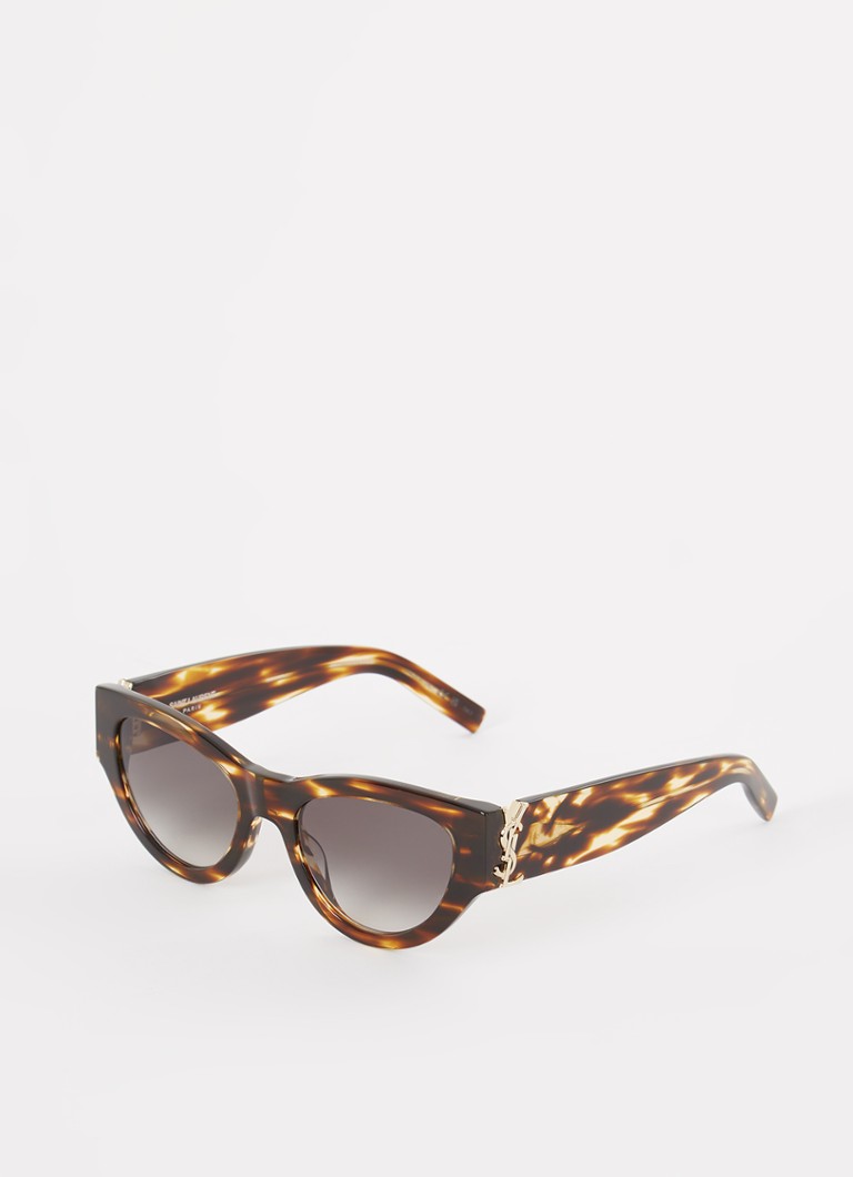 Saint Laurent Dames Cat Eye zonnebril SLM94 Donkerbruin - Deal