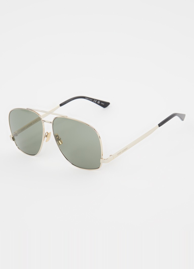 Saint Laurent Heren Leon zonnebril SL653 Goud