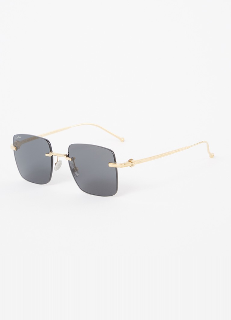 Cartier Heren Retro zonnebril CT0403S Goud - Deal